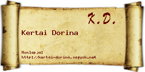 Kertai Dorina névjegykártya