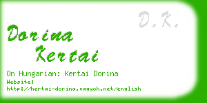 dorina kertai business card